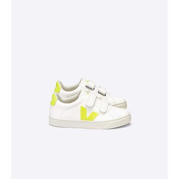 Veja ESPLAR CHROMEFREE Joggesko Barn White/Yellow | NO 826LIS